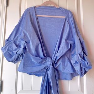 New York & Company Wrap Blouse